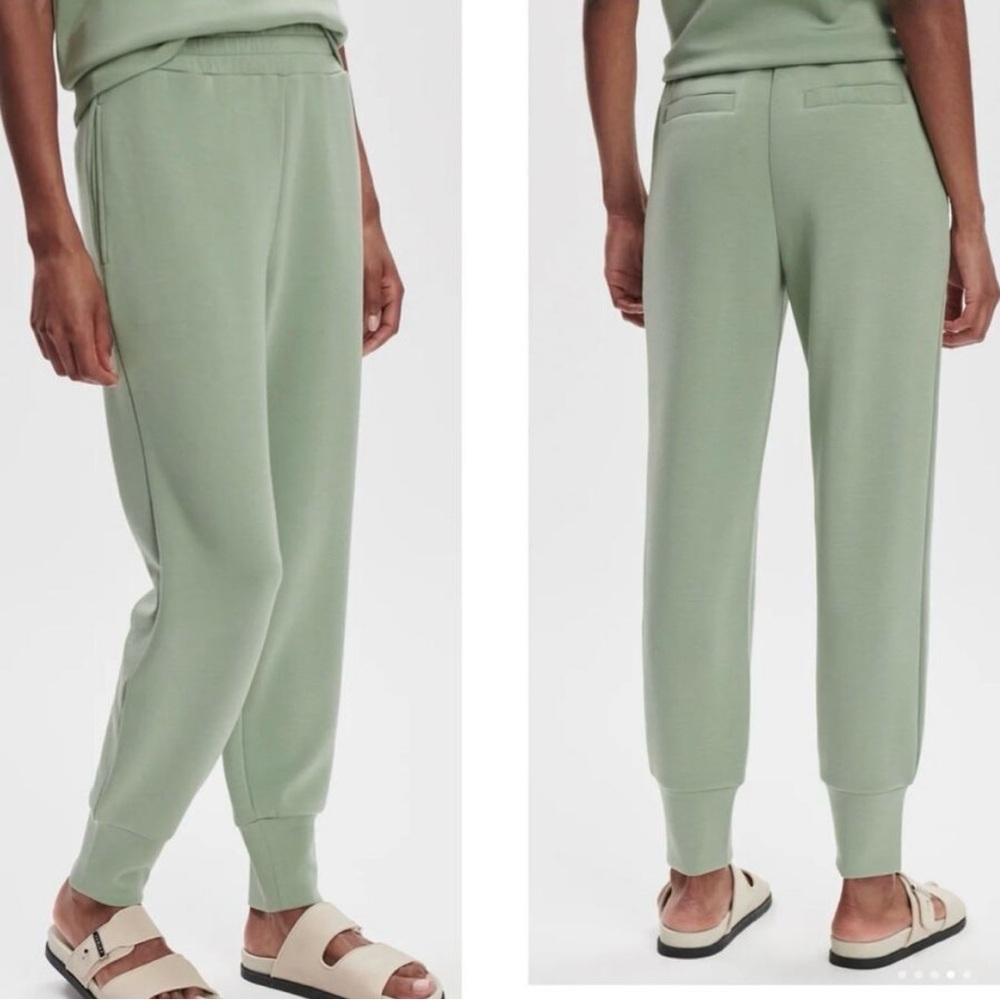 NWT Varley Doublesoft The Slim Cuff Pant 27.5 Size L Loden Frost Green